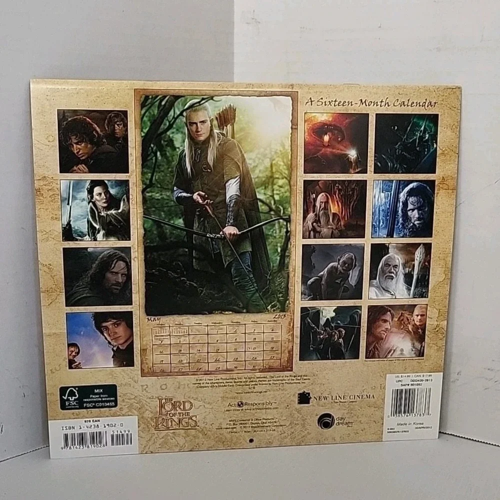 The Lord Of The Rings 16-Month 2013 Calendar‎